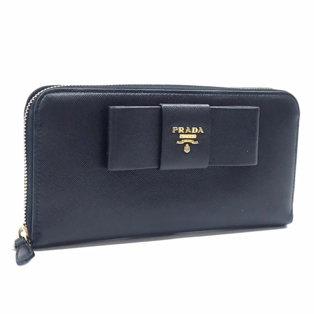 Prada Leather Long Wallet (Bi-Fold) (Pre-Owned)