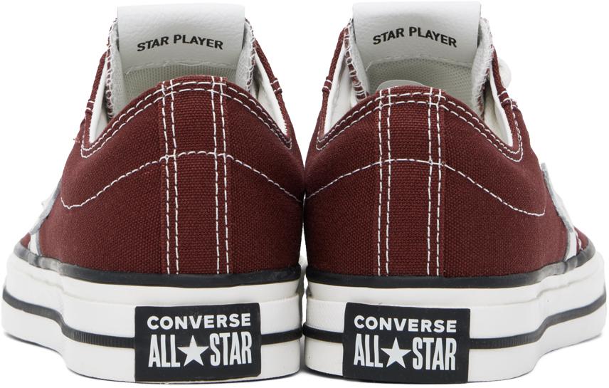 Converse Burgundy Star Player 76 Low Top Sneakers