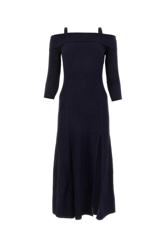 Ganni Ganni Melange Knitted Off Shoulder Maxi Dress 1