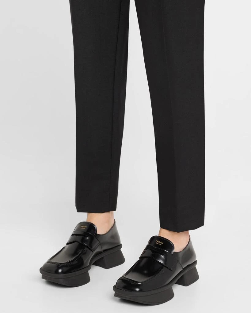 Prada Re-Edition Brushed Leather Penny Loafers 2