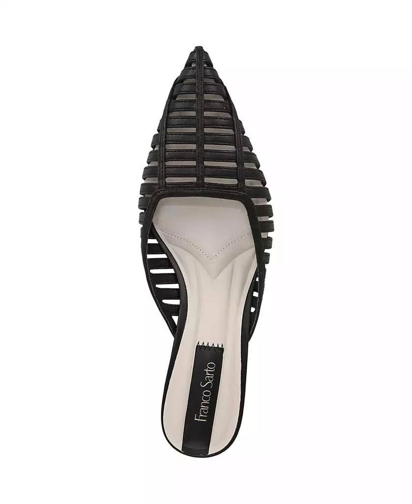 Franco Sarto Marlina Fisherman Kitten Heel Faux Leather Mules 4