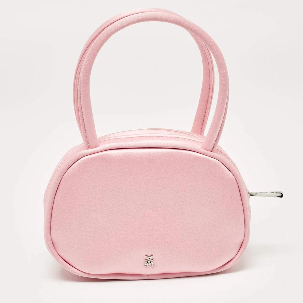 Amina Muaddi Amina Muaddi Pink Satin Super Amini Baddie Bag 4