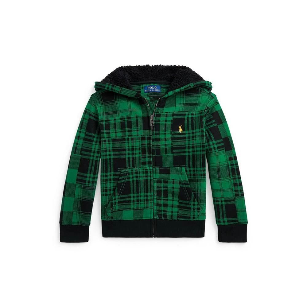 Polo Ralph Lauren Toddler and Little Boys Plaid Fleece Full-Zip Hoodie 4