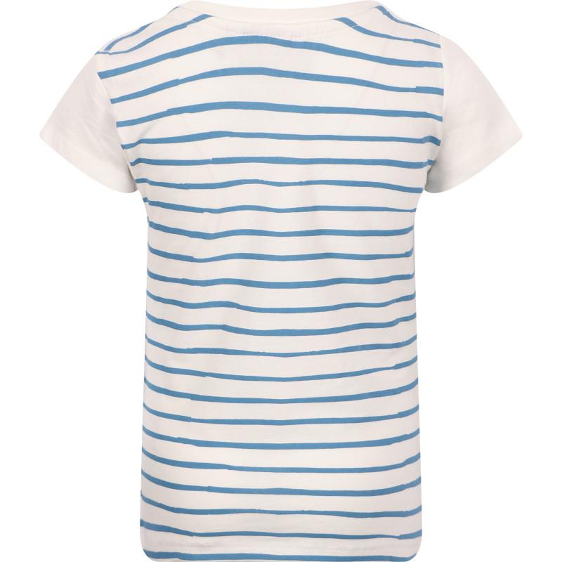 Happy Girls Mermaid sequins detailing striped t shirt in white and blue