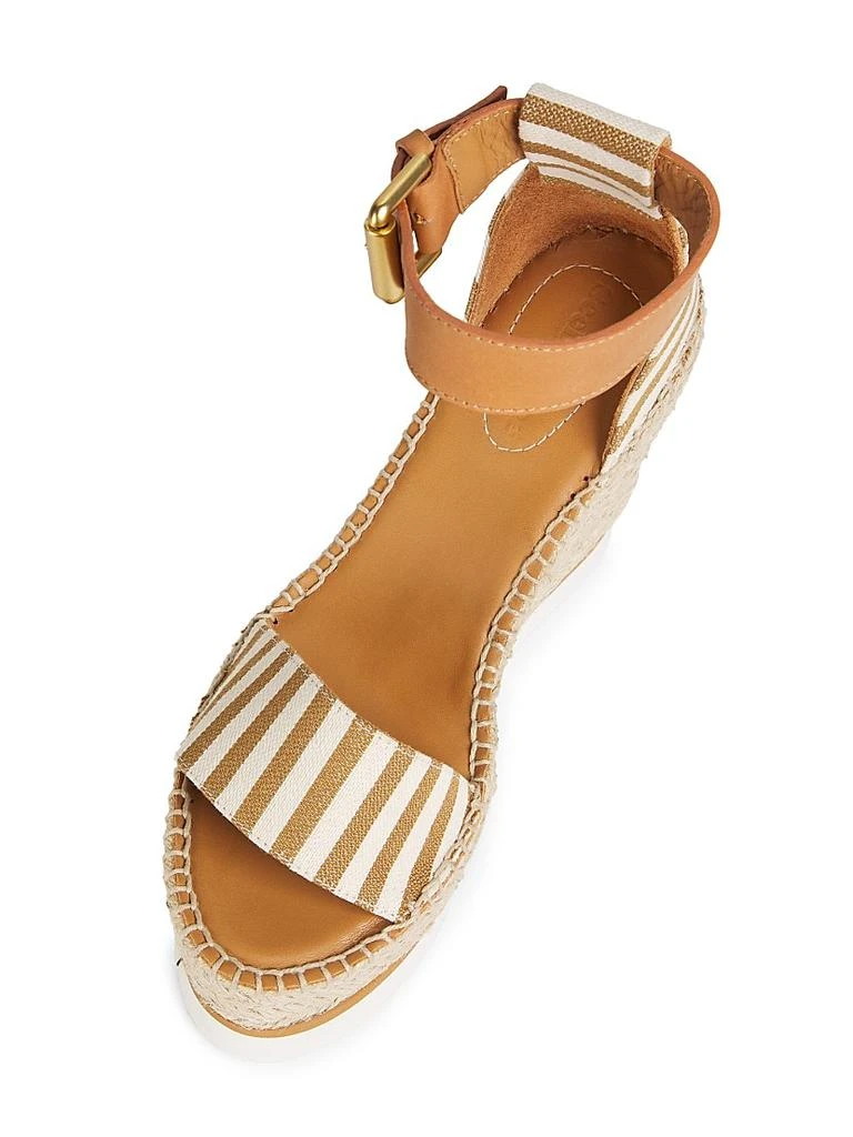 See by Chloé Glyn 110MM Striped Espadrille Platform Wedge Sandals 4
