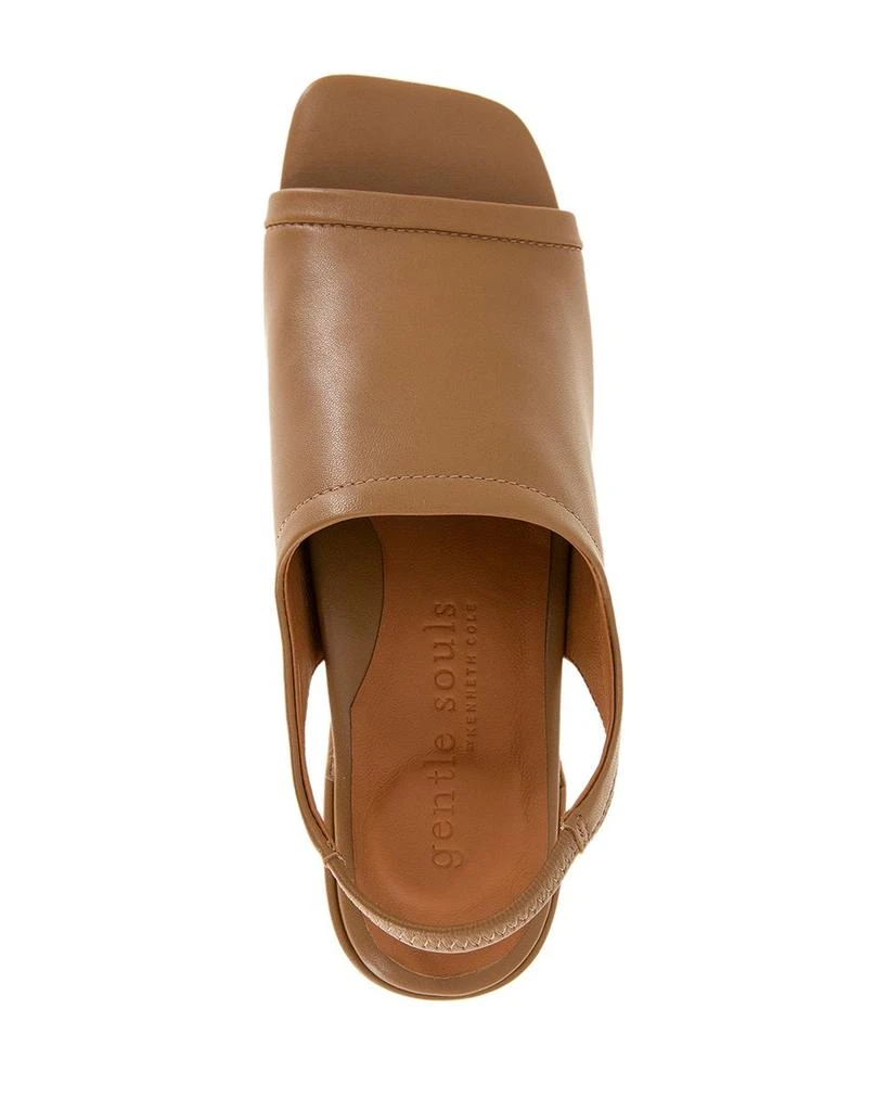 Gentle Souls Women's Penny Square Toe Block Heel Slingback Sandals 3