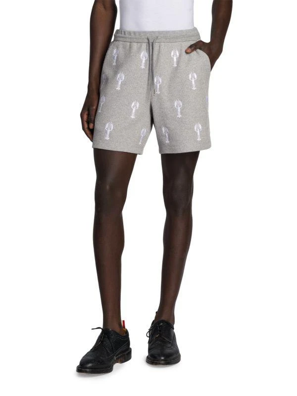 Thom Browne Lobster Embroidered Drawstring Shorts 1