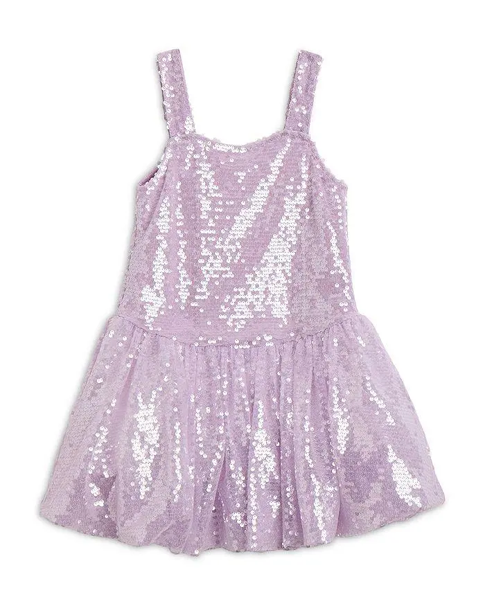 Bardot Girls' Alanna Mesh Sequin Dress - Little Kid, Big Kid