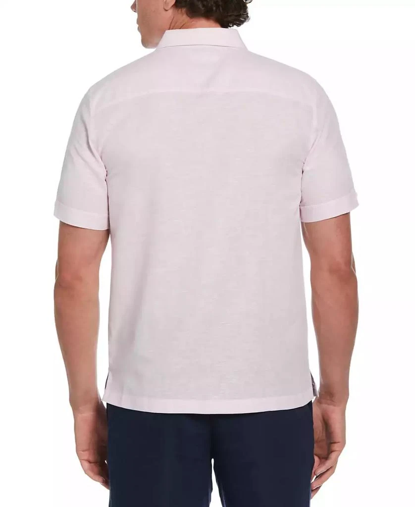 Cubavera Men's Big & Tall Tri-Panel Short Sleeve Button-Front Shirt 2