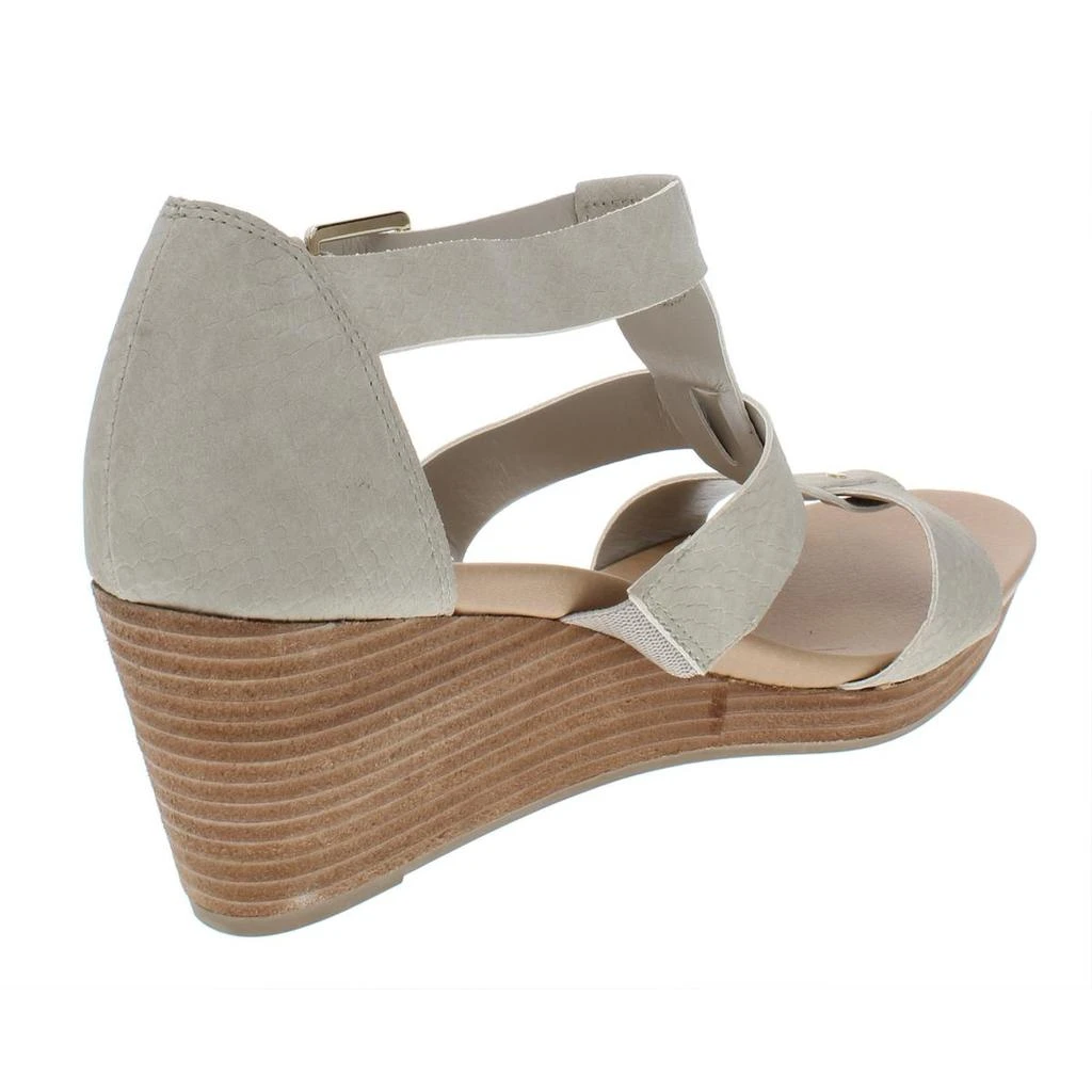 Dr. Scholl's Shoes Barton Womens Faux Leather Snake Print Wedge Sandals 2