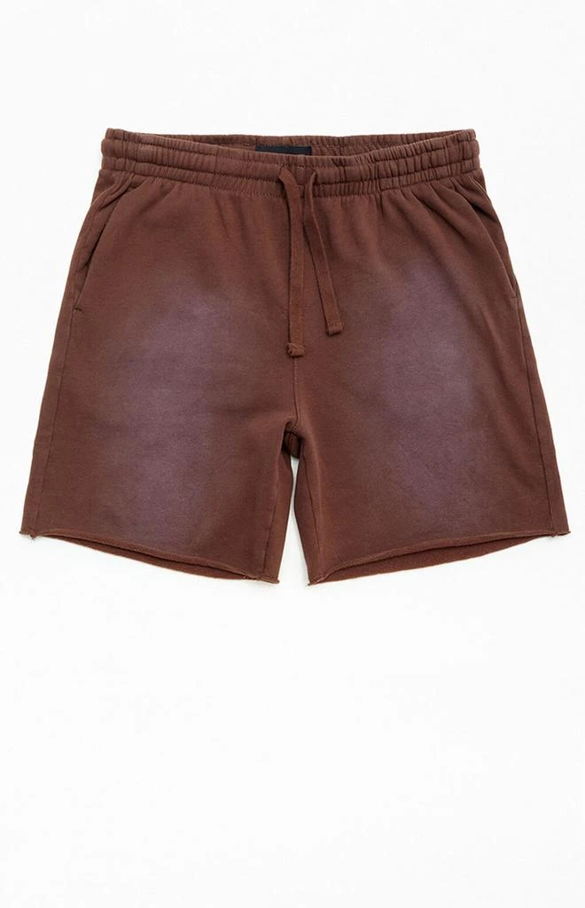 PacSun Brown Acid Wash Sweat Shorts 1
