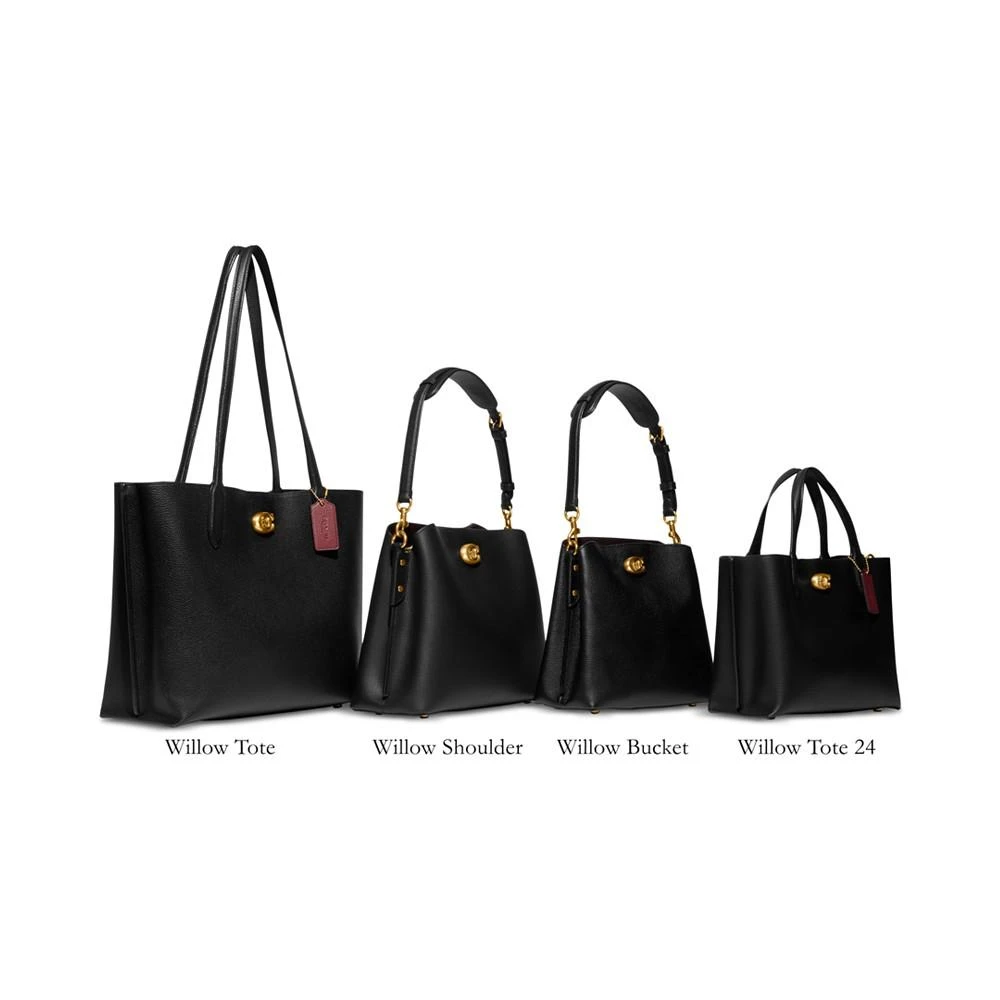 Coach Polished Pebble Leather Willow Tote with Interior Zip Pocket 7