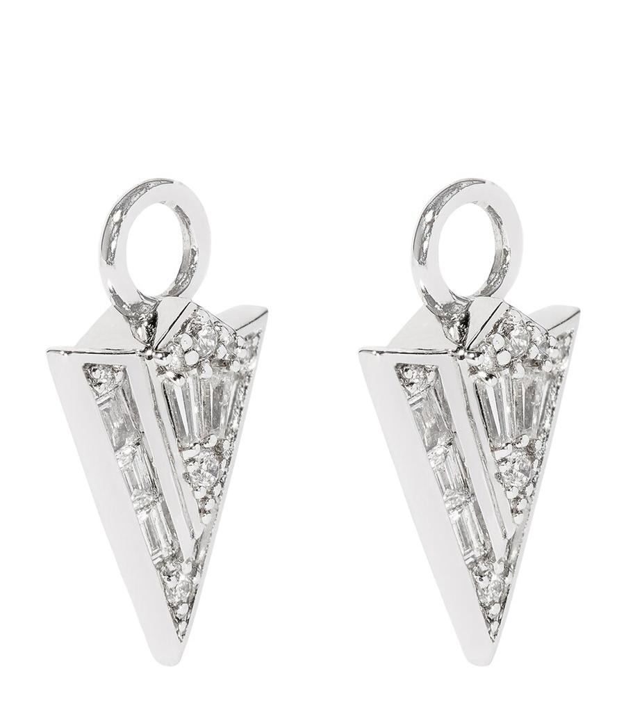 Annoushka White Gold and Diamond Flight Arrow Earring Drops