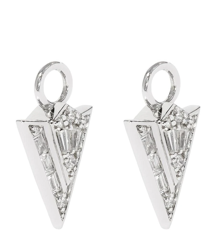 Annoushka White Gold and Diamond Flight Arrow Earring Drops 2