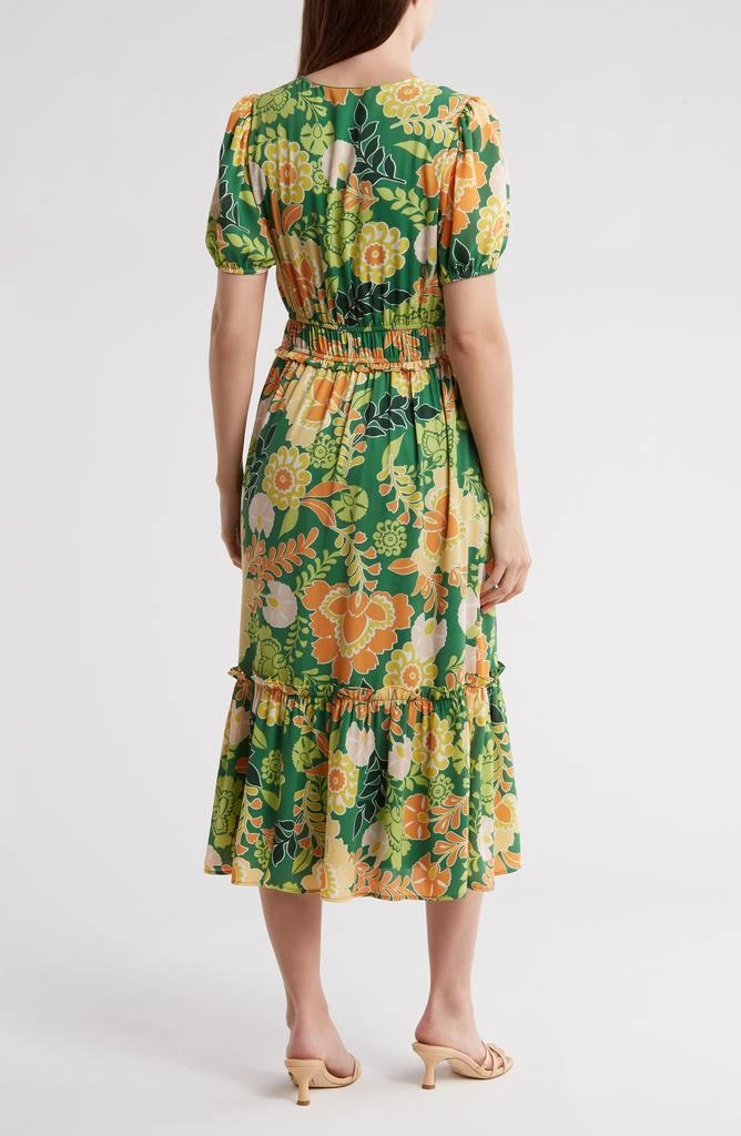 DR2 by Daniel Rainn V-Neck Crepe Midi Dress 2