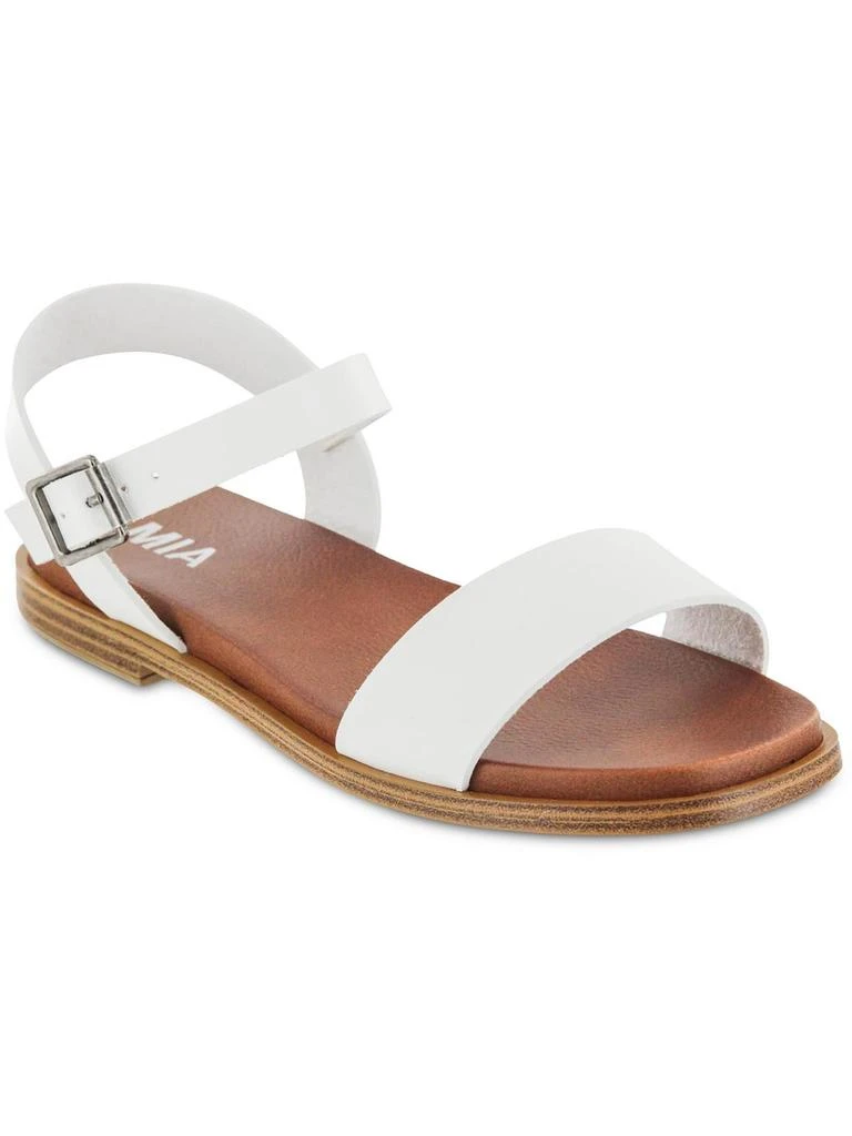 MIA Karina Womens Faux Leather Flat Slingback Sandals 5