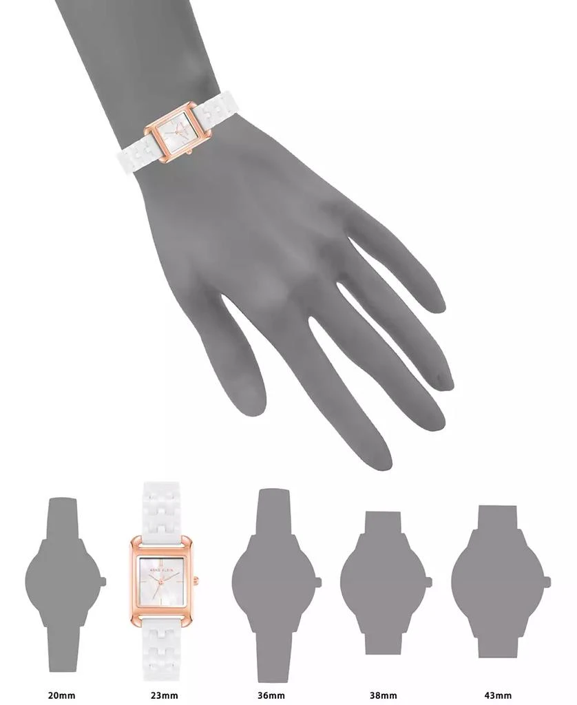 Anne Klein Women's Quartz White Ceramic Watch 4