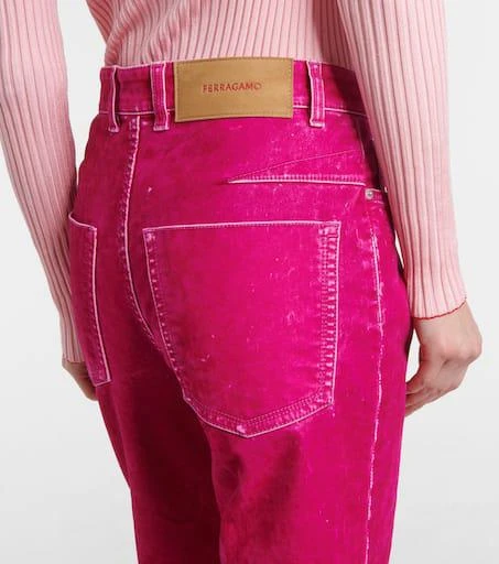 Salvatore Ferragamo Cotton-blend drill straight pants 6