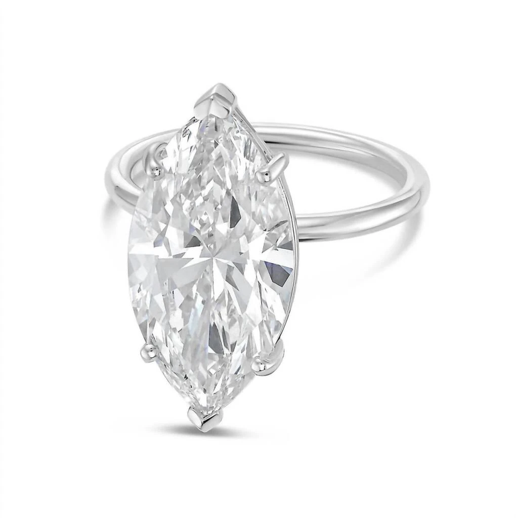 Diana M Jewels Diana M Jewels - 1.00 Ct Lab-grown Marquise-shaped Diamond Solitaire Ring