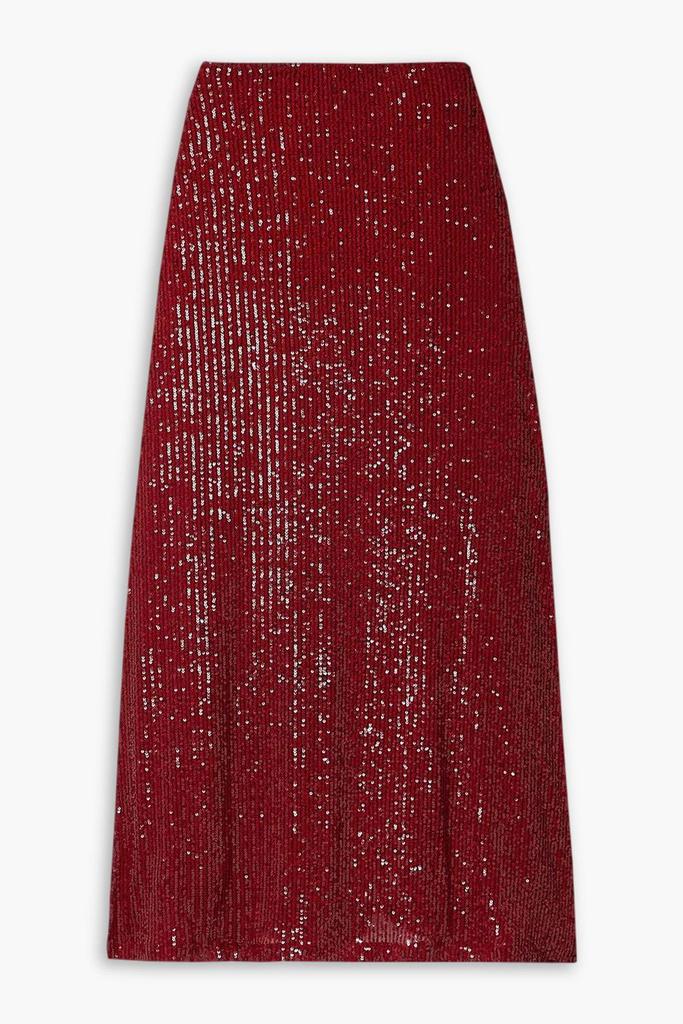 IN THE MOOD FOR LOVE Rene sequined tulle maxi skirt
