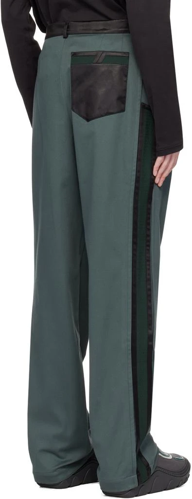Kiko Kostadinov Green Ugo Side Trousers 3