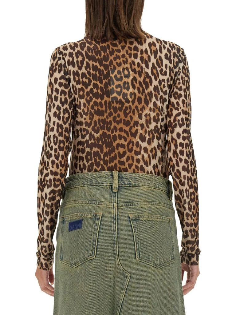 Ganni Ganni Leopard Print Top 3