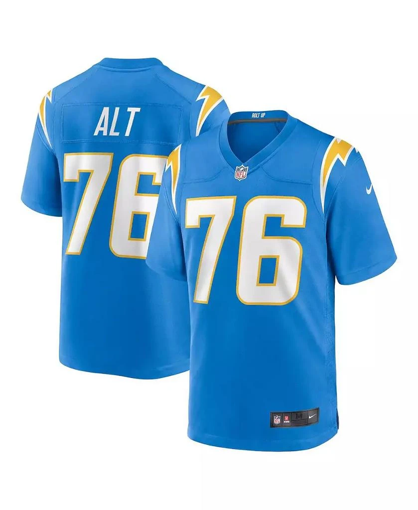 NIKE Men's Joe Alt Powder Blue Los Angeles Chargers 2024 NFL Draft First Round Pick Player Game Jersey 1