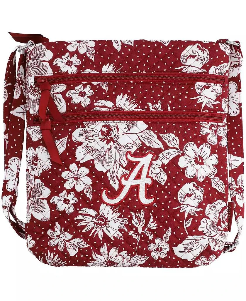 Vera Bradley Women's Alabama Crimson Tide Rain Garden Triple-Zip Hipster Crossbody Bag 1