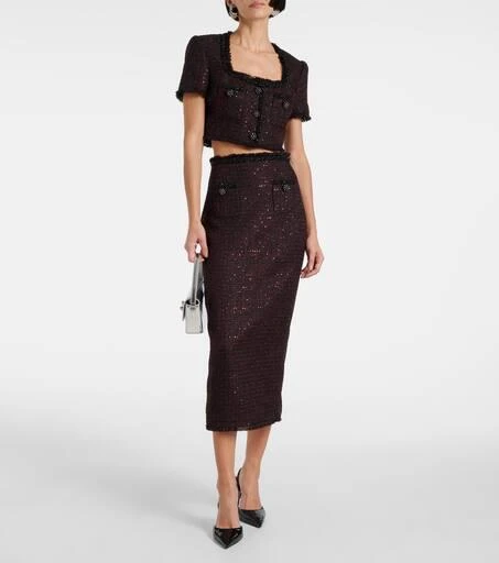 Self Portrait Tweed top 2