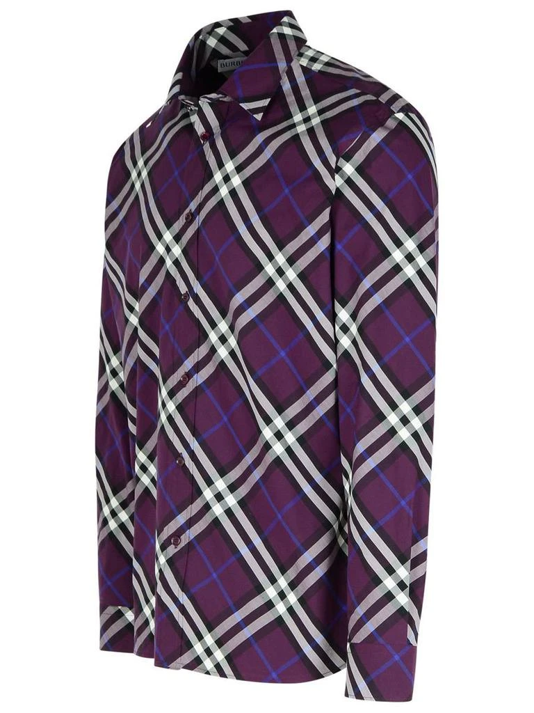 Burberry Burberry 'Check' Purple Cotton Shirt 2