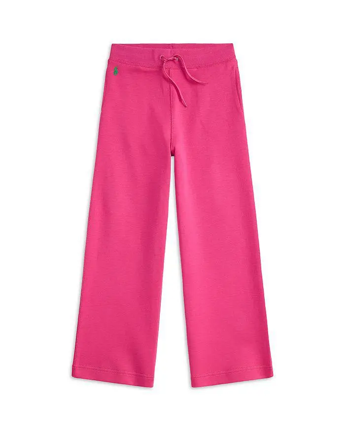 Ralph Lauren Girls' Wide Leg Double Knit Sweatpants - Big Kid