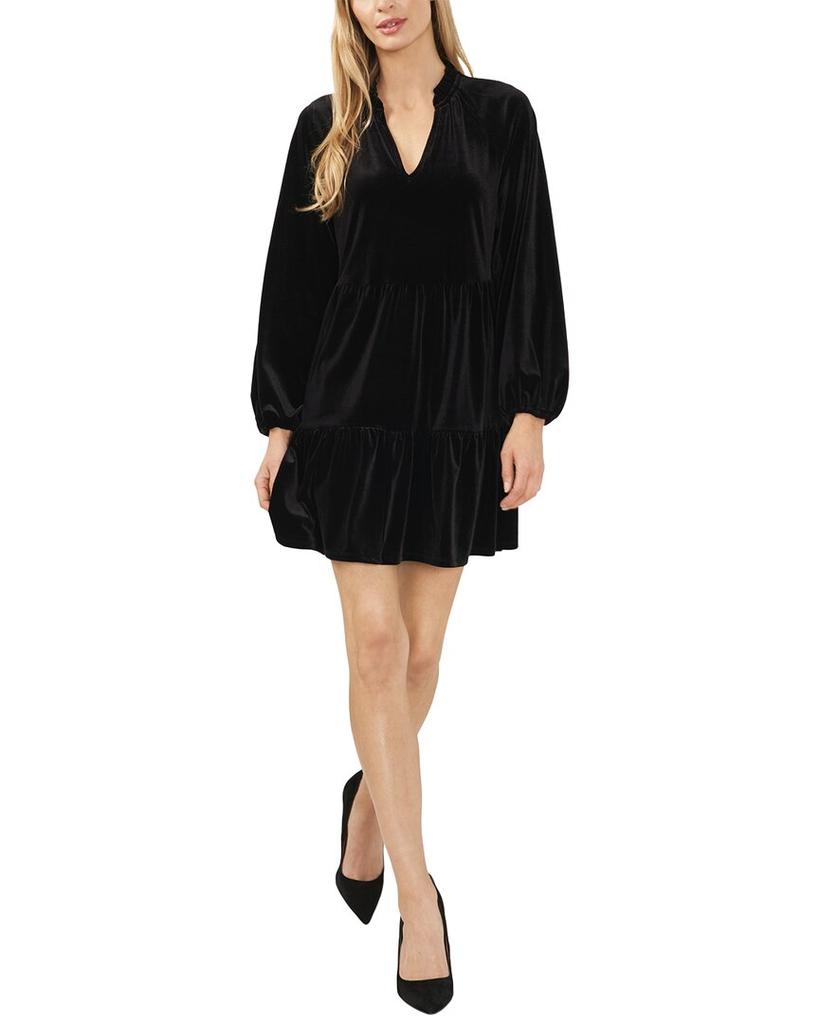 CeCe Cece Split Neck Tiered Dress