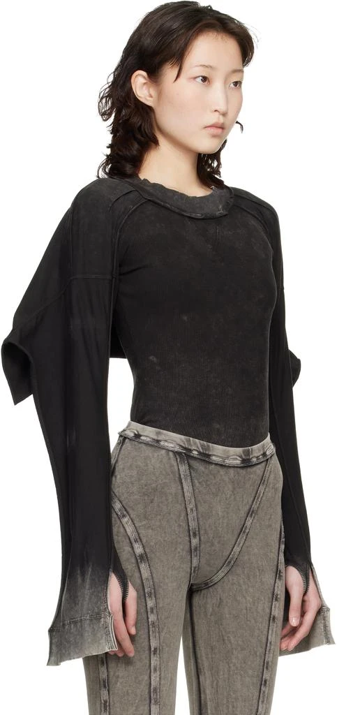 KNWLS Black Bellona Leotard Bodysuit 2