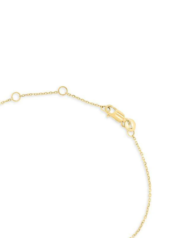 Saks Fifth Avenue 14K Yellow Gold, 0.05 TCW Diamond & Onyx Evil Eye Bracelet 2