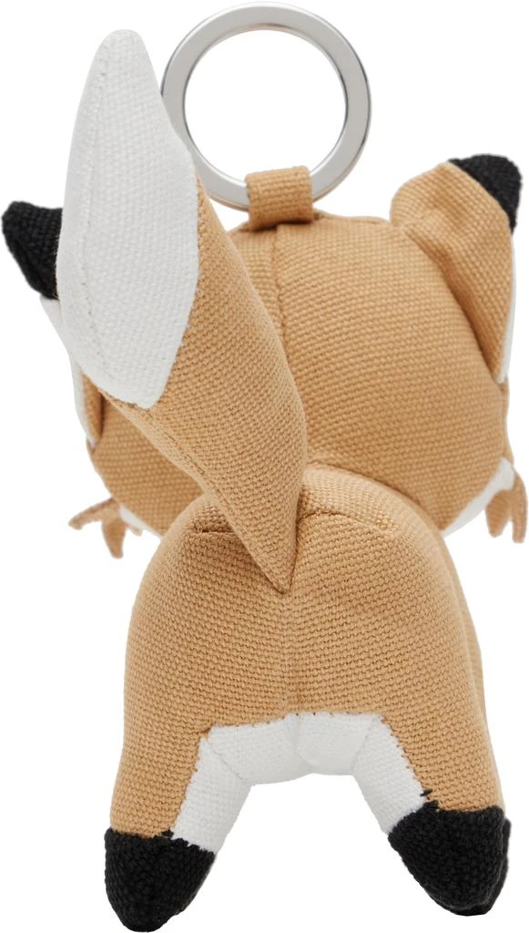 Maison Kitsune Tan Fox Bag Charm Keychain 2