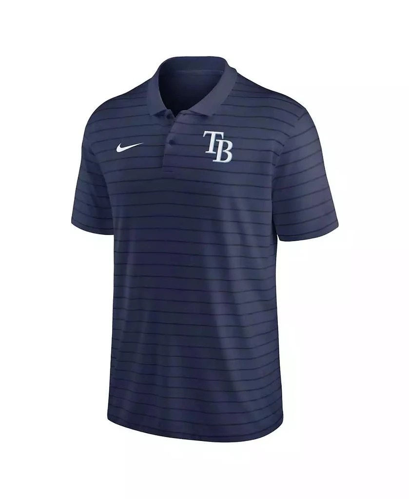 NIKE Men's Navy Tampa Bay Rays Authentic Collection Victory Striped Performance Polo Shirt 2
