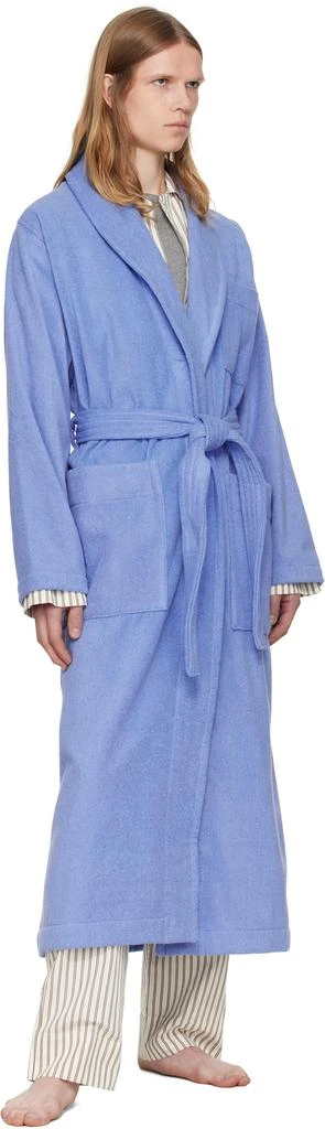 Tekla Navy Terry Classic Bathrobe 4