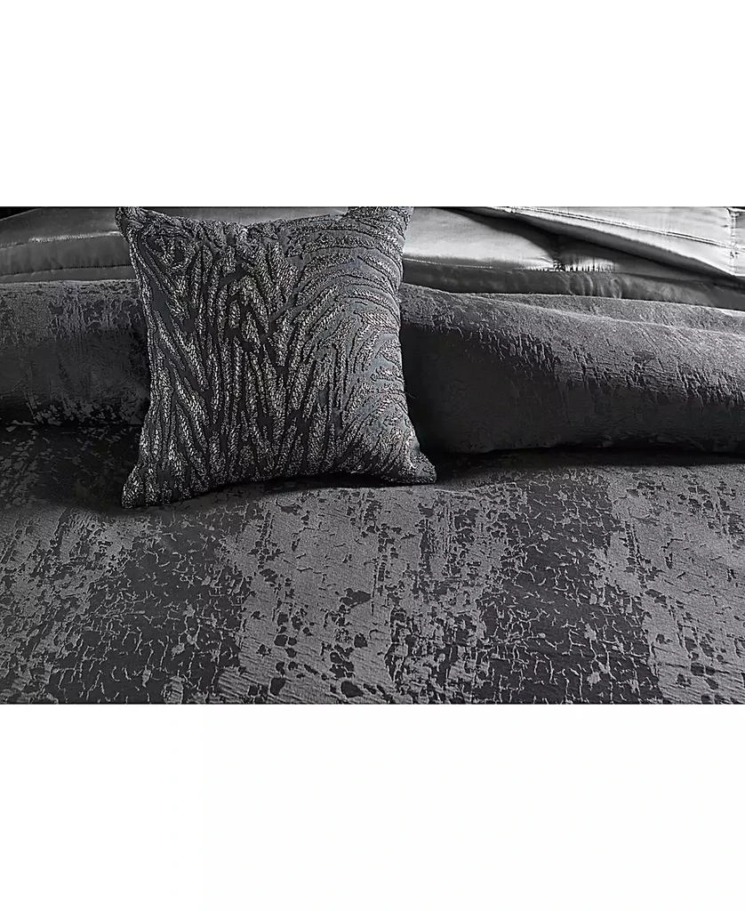 Donna Karan CLOSEOUT! Moonscape Reversible Textured Jacquard Duvet Cover 6