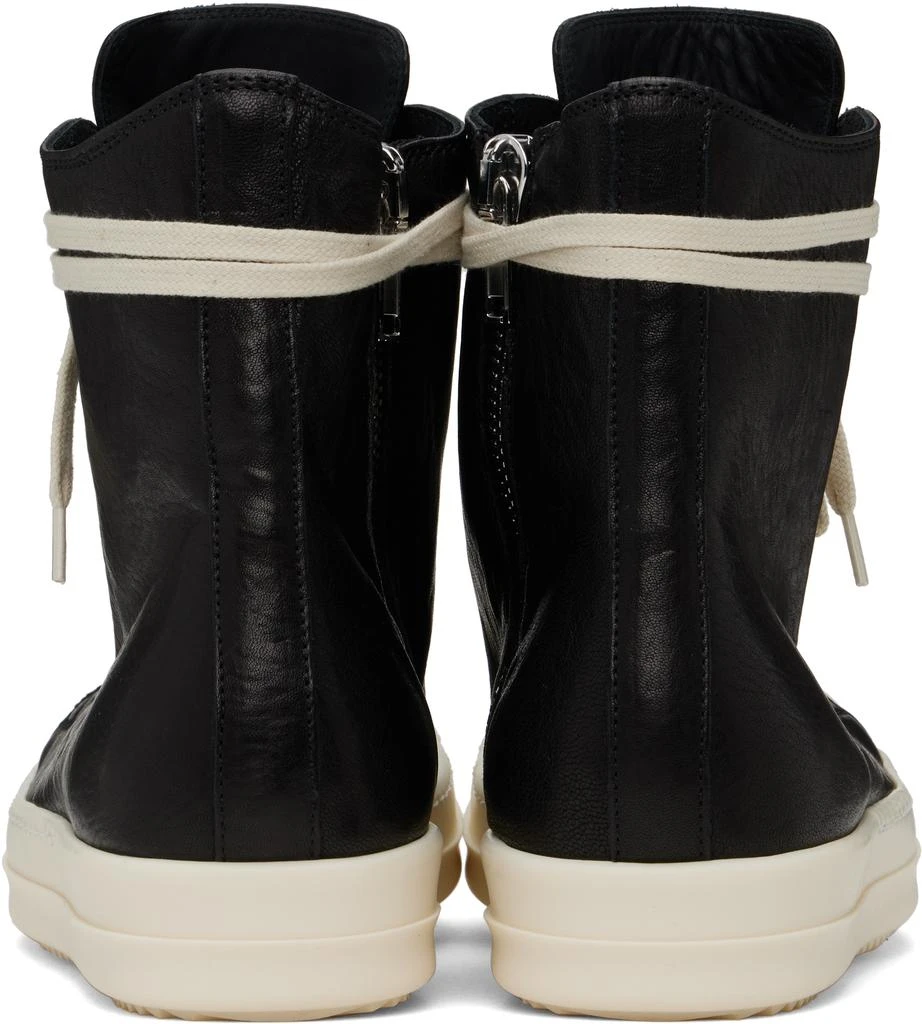 Rick Owens Black Hollywood Goat Leather Sneakers 2