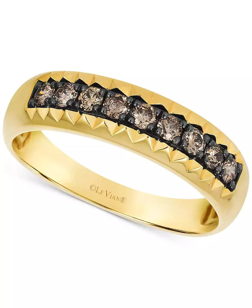 Le Vian Chocolatier® Men's Chocolate Diamond Band (1/2 ct. t.w.) in 14k Gold 1