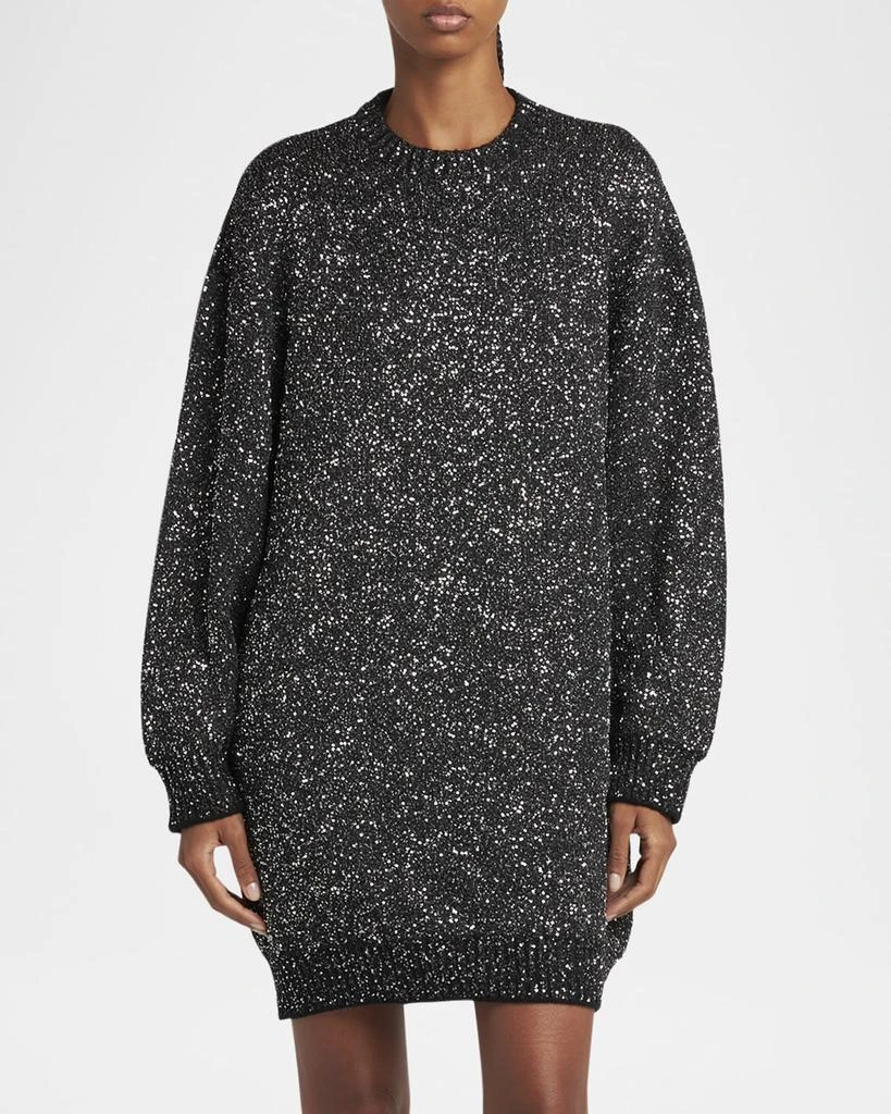 Golden Goose Journey Sparkly Sweatshirt Dress - Hoodies - Free Shipping -  BeyondStyle