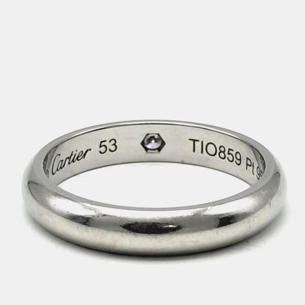 Cartier Cartier Platinum Diamond Ring Size 53