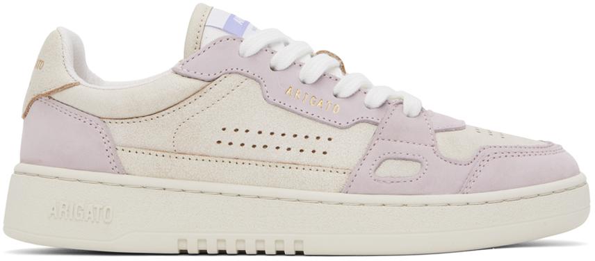 Axel Arigato Beige & Purple Dice Lo Sneakers