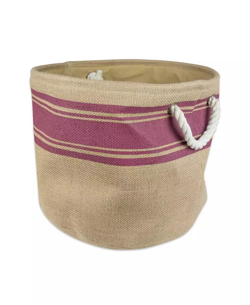 Design Imports 12" Round Burlap Storage Bin