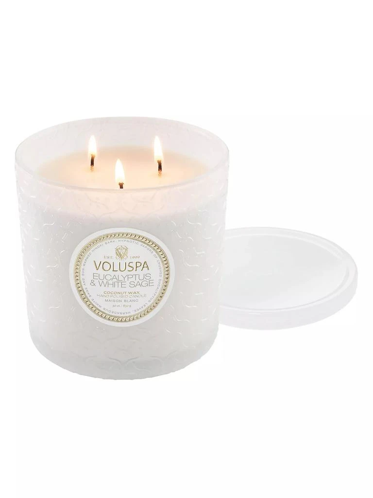 Voluspa Eucalyptus & White Sage Luxe Candle 2