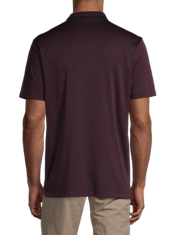 Theory Tipped Bird's Eye-Collar Pima Cotton-Blend Polo