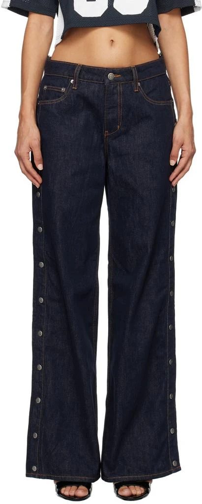 Ksubi Blue Low Rider Original Snaps Jeans 1