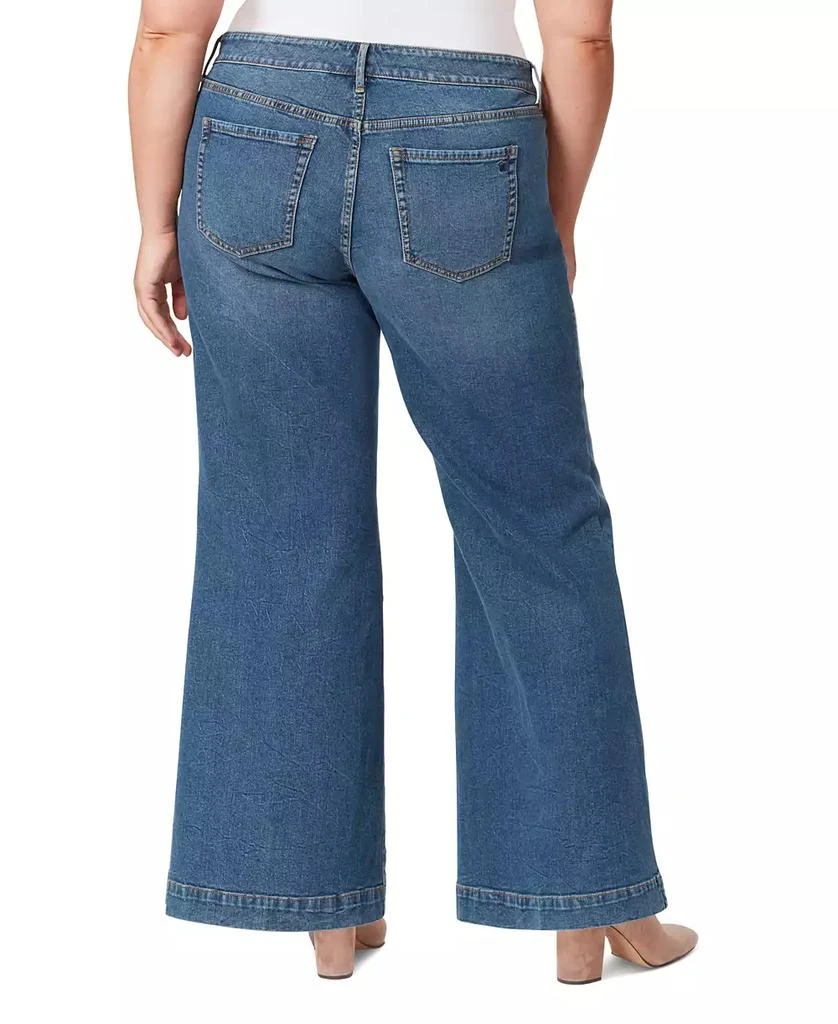 Jessica Simpson Trendy Plus Size True Love Trouser Wide-Leg Jeans 2