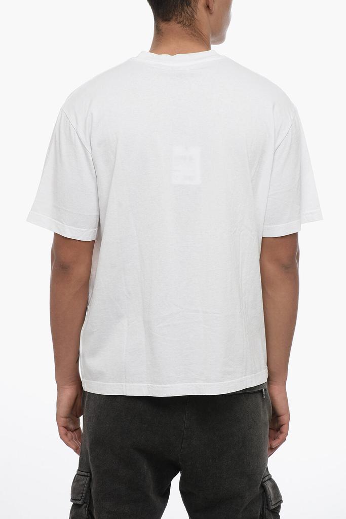 COVERT Solid Color Crew-neck T-Shirt with Printed Logo