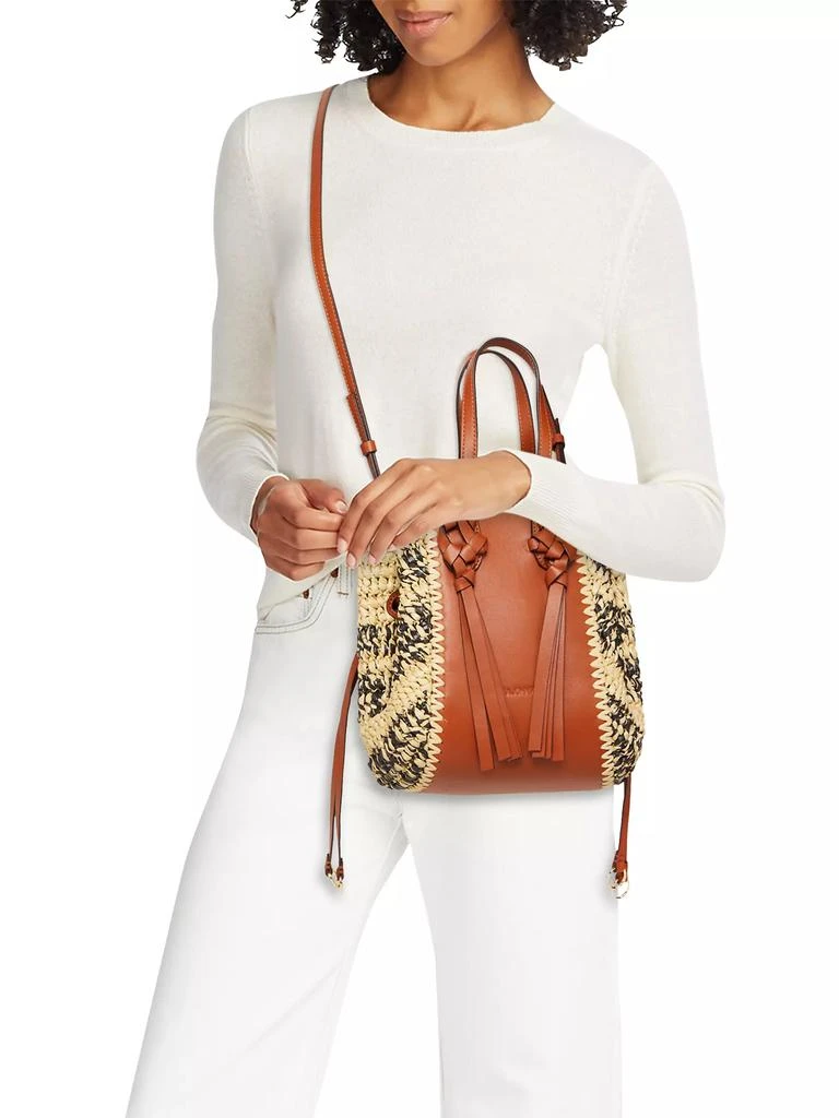 Ulla Johnson Gio Raffia &amp; Leather Top Handle Bag 2